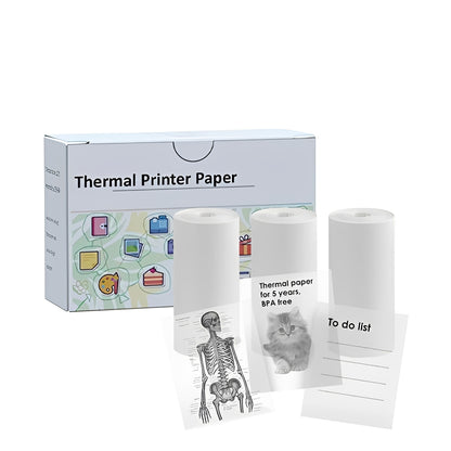 Inkless Thermal Sticker Printer with Bluetooth, Portable Photo Printer
