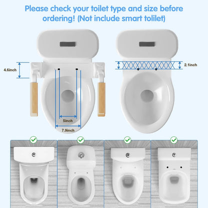 Adjustable Toilet Safety Rail with Support Handles