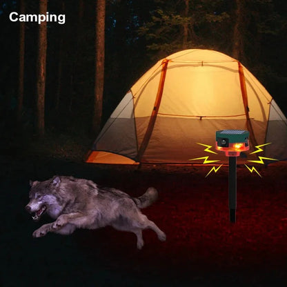 Solar Powered Animal Repeller with 360 Degree Detection Range
