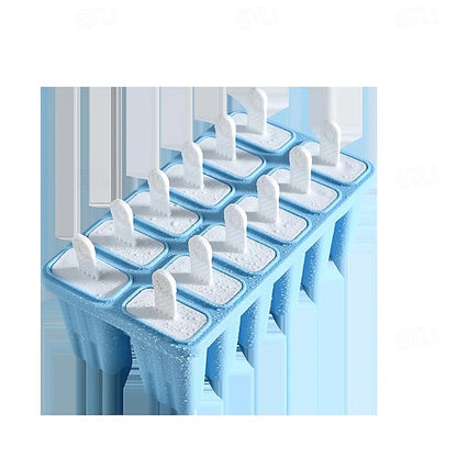 Silicone Freezer Pop Mold Set with Reusable Sticks for Homemade Ice Cream and Juice Bars
