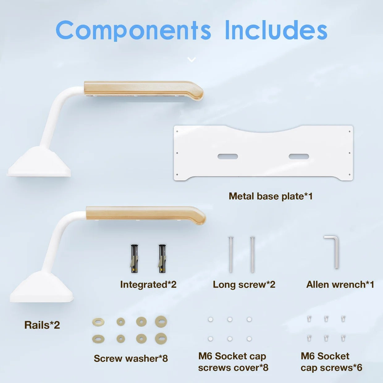 Adjustable Toilet Safety Rail with Support Handles