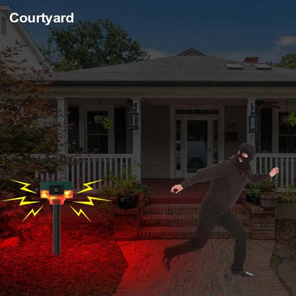 Solar Powered Animal Repeller with 360 Degree Detection Range