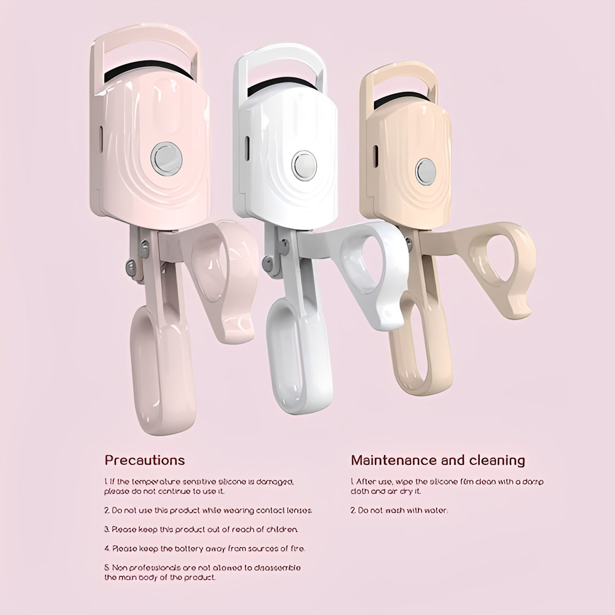 Rechargeable Heated Electric Lash Curler for Eye Makeup