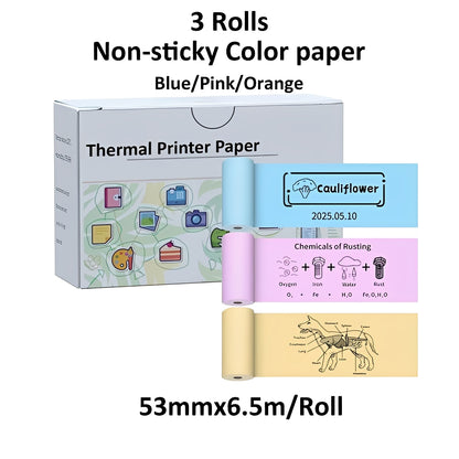 Inkless Thermal Sticker Printer with Bluetooth, Portable Photo Printer