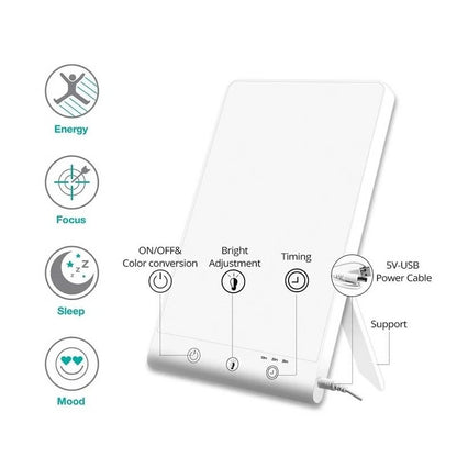 Bionic Sunlight Therapy Lamp with 5V Brightness Settings for Seasonal Mood Support