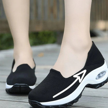 Ladies Breathable Mesh Sneakers with Orthopedic Arch Support and Air Sole