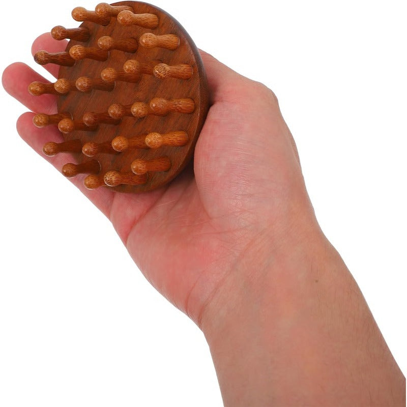 Sandalwood Hair Comb with Scalp Massage and Gua Sha Function