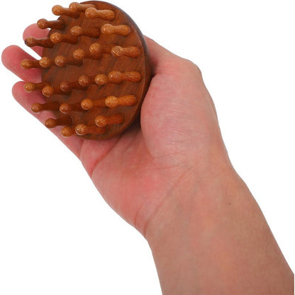 Sandalwood Hair Comb with Scalp Massage and Gua Sha Function