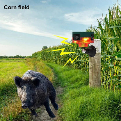 Solar Powered Animal Repeller with 360 Degree Detection Range