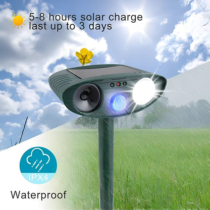 Solar-Powered Ultrasonic Pest Device, Set of 4