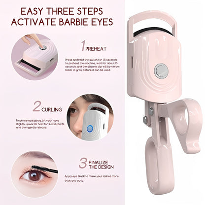 Rechargeable Heated Electric Lash Curler for Eye Makeup