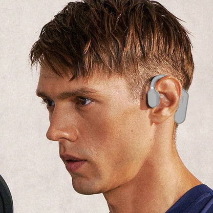 Rechargeable Wireless Conduction Headphones with Touch Controls Built In Mic for Calls