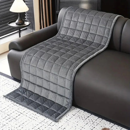 Quilted Couch Cover Mat with Pattern