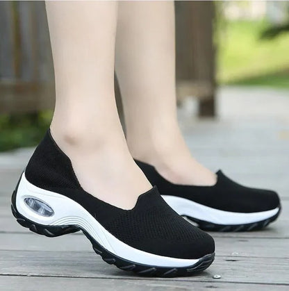 Ladies Breathable Mesh Sneakers with Orthopedic Arch Support and Air Sole