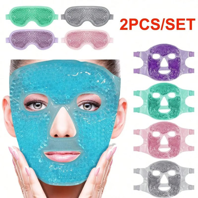 Flexible Gel Pack Face and Eye Wrap with Dual Temperature Therapy for Swelling and Skin Recovery