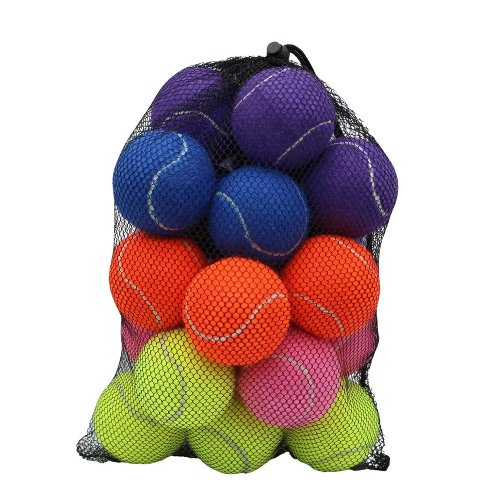 Practice Tennis Ball with Mesh Carrying Bag and Standard Size, Set of 20