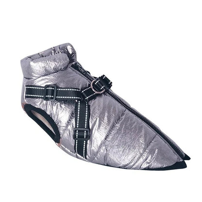 Waterproof Winter Dog Coat with Integrated Harness for Outdoor Use