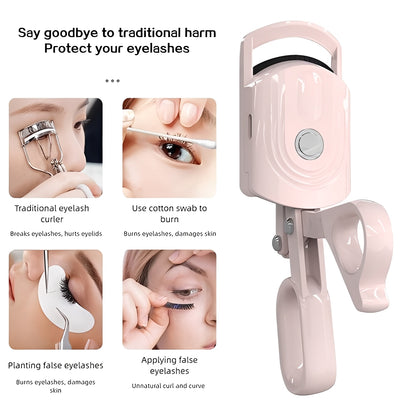 Rechargeable Heated Electric Lash Curler for Eye Makeup