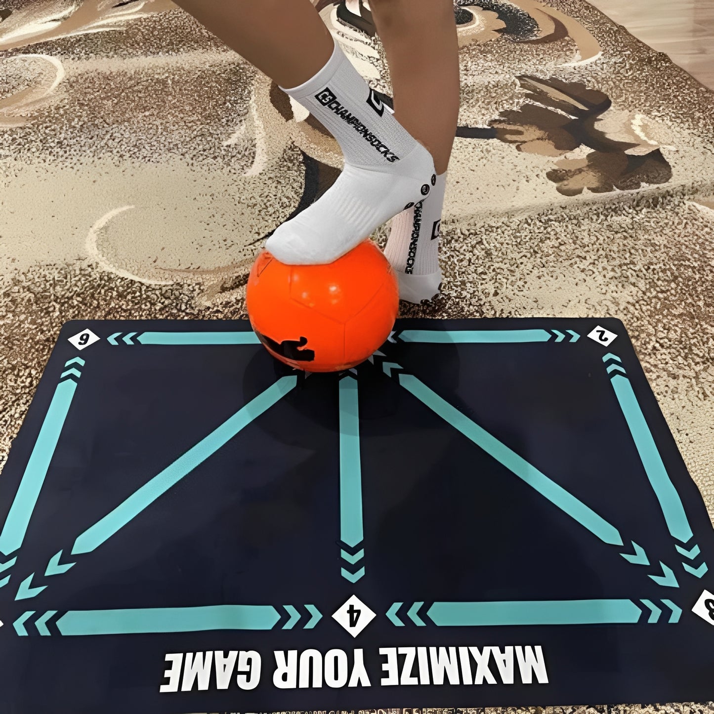 Football Training Mat with Guided Video Workout Program
