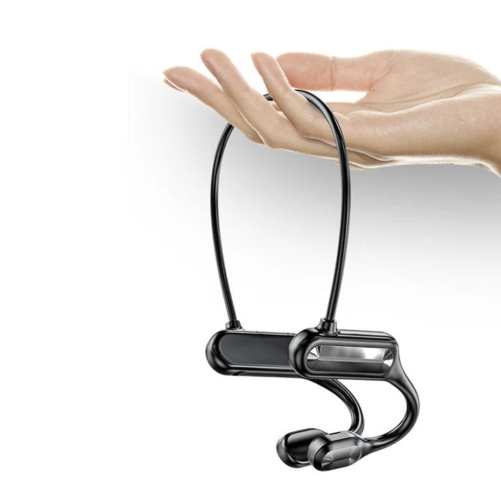 Rechargeable Wireless Conduction Headphones with Touch Controls Built In Mic for Calls