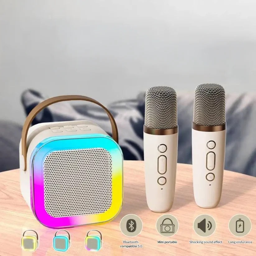 Wireless Karaoke Machine with Bluetooth Speaker and Microphone Input