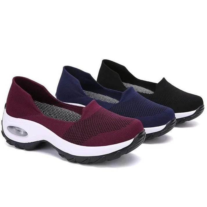 Ladies Breathable Mesh Sneakers with Orthopedic Arch Support and Air Sole