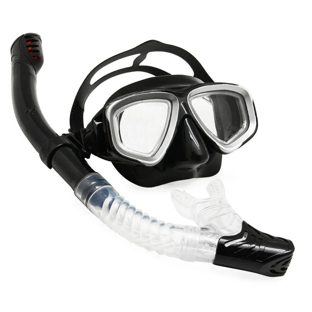 Tempered Glass Scuba Diving Mask with Adjustable Silicone Strap