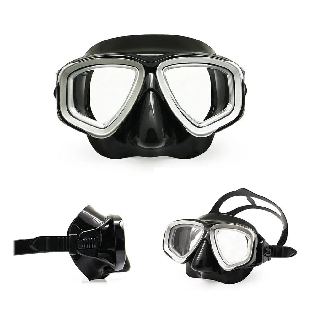 Tempered Glass Scuba Diving Mask with Adjustable Silicone Strap