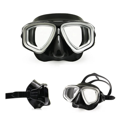 Tempered Glass Scuba Diving Mask with Adjustable Silicone Strap