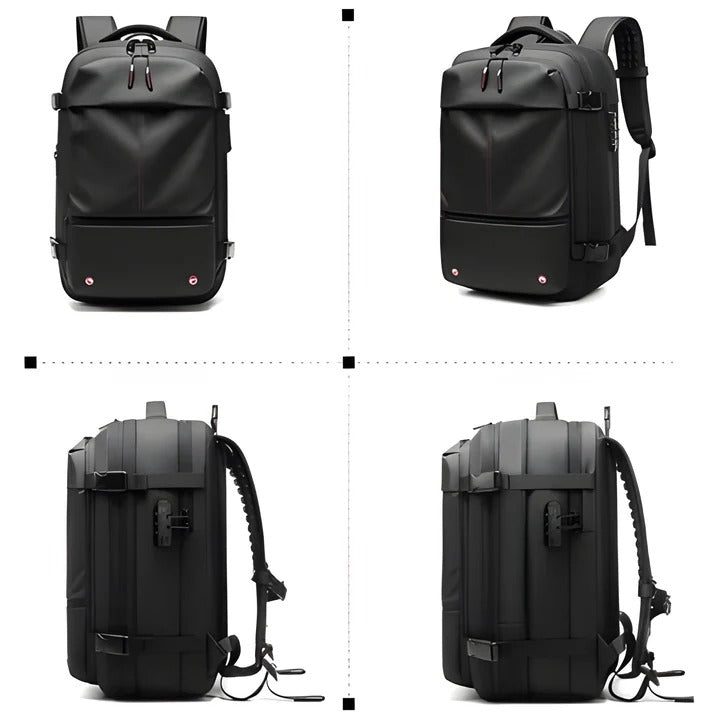 Backpack with Internal Compression System and Structured Design