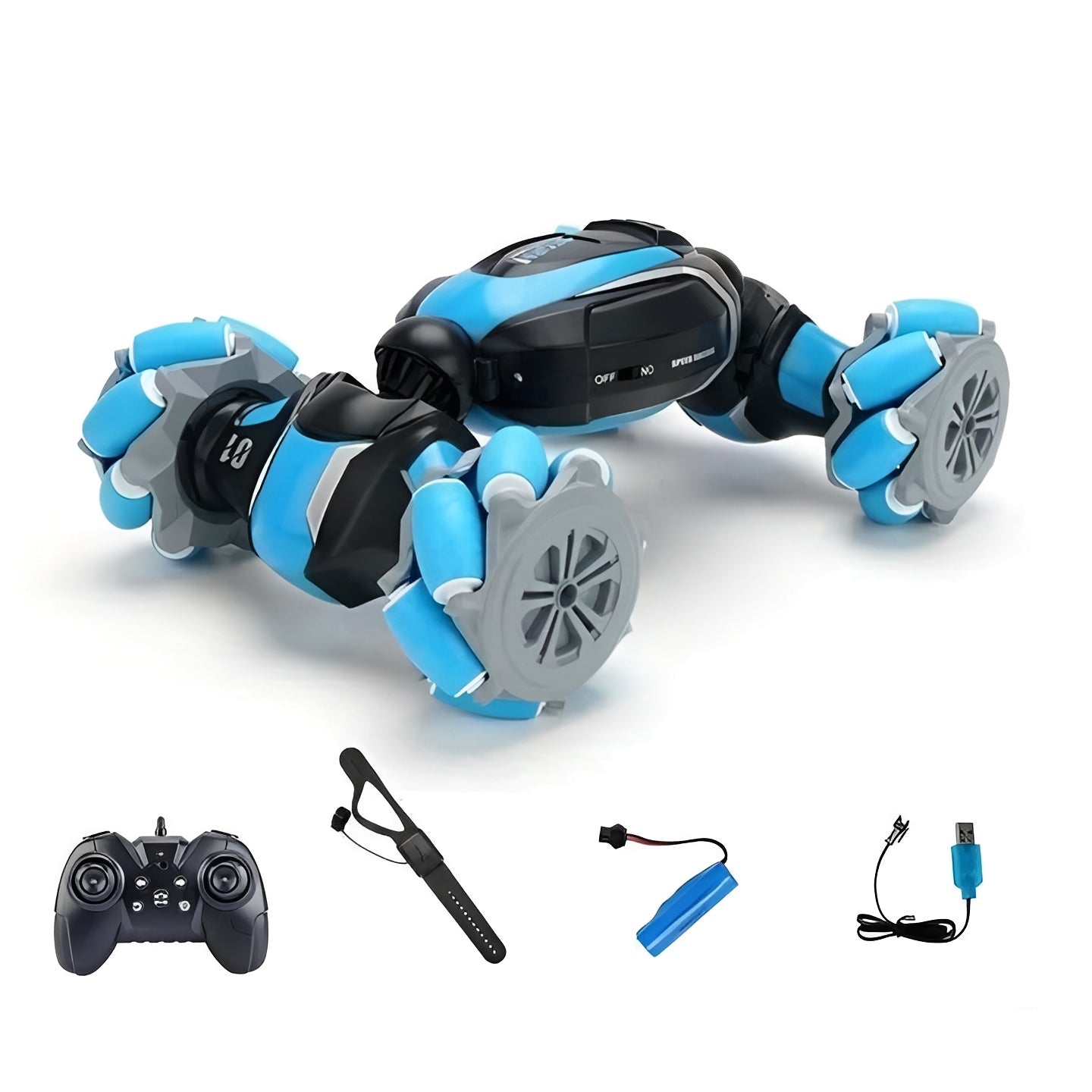 Gesture Control Stunt RC Car with Double Sided Driving Design