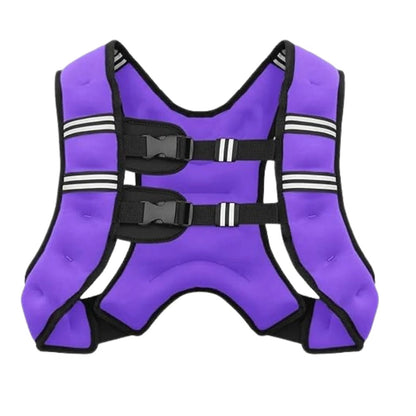 Reflective Adjustable Weight Training Vest for Fitness and Endurance Workouts