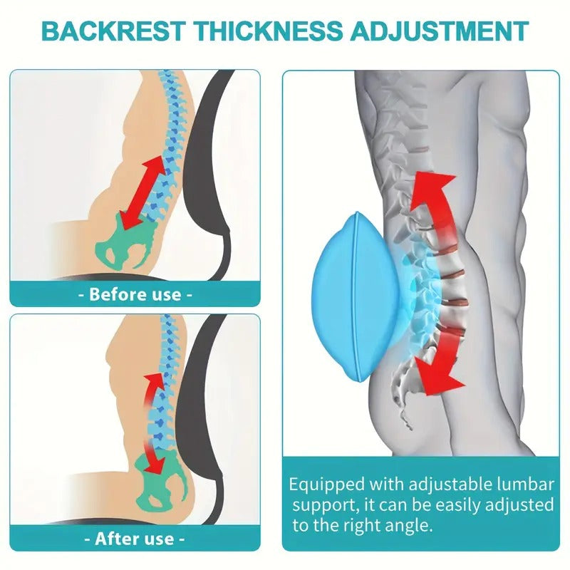 Heated Back Massager Cushion with Vibration and Lumbar Support