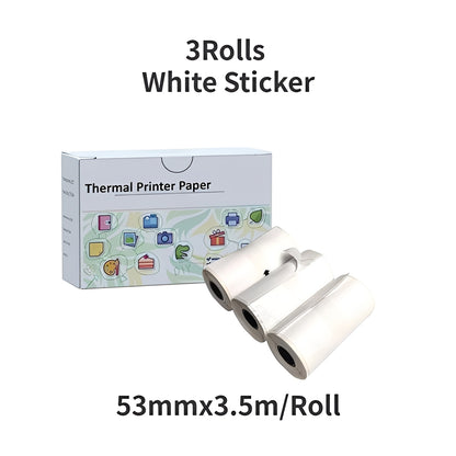 Inkless Thermal Sticker Printer with Bluetooth, Portable Photo Printer