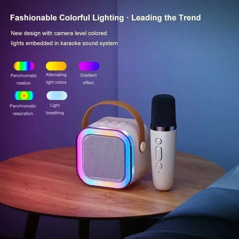 Wireless Karaoke Machine with Bluetooth Speaker and Microphone Input