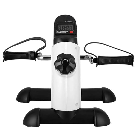 Portable Under Desk Exercise Bike Pedal Trainer with Adjustable Resistance and LCD Display
