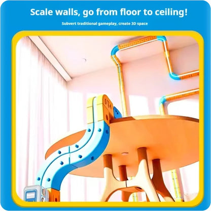 Kids Magnetic Track Building Set with Electric Train for STEM Learning