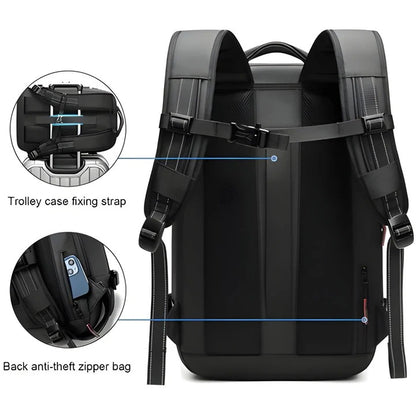 Backpack with Internal Compression System and Structured Design