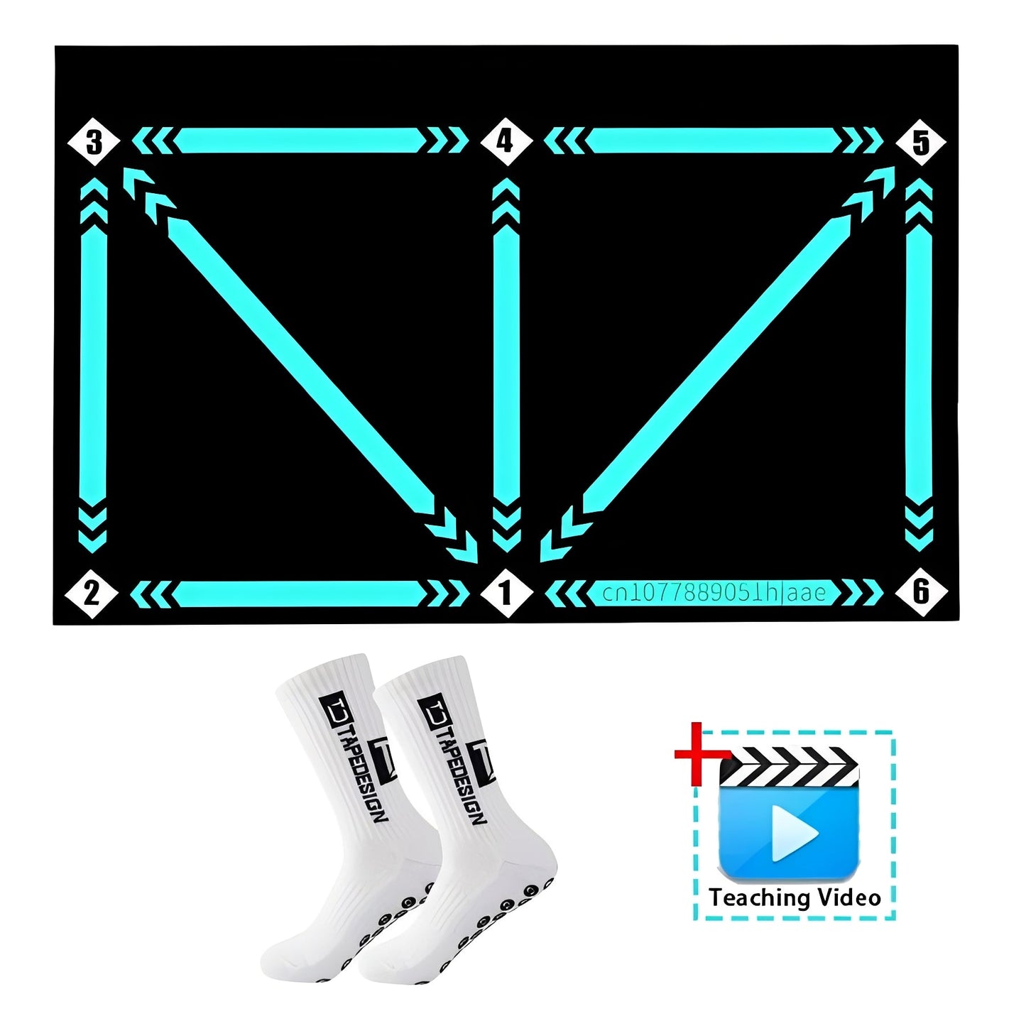 Football Training Mat with Guided Video Workout Program