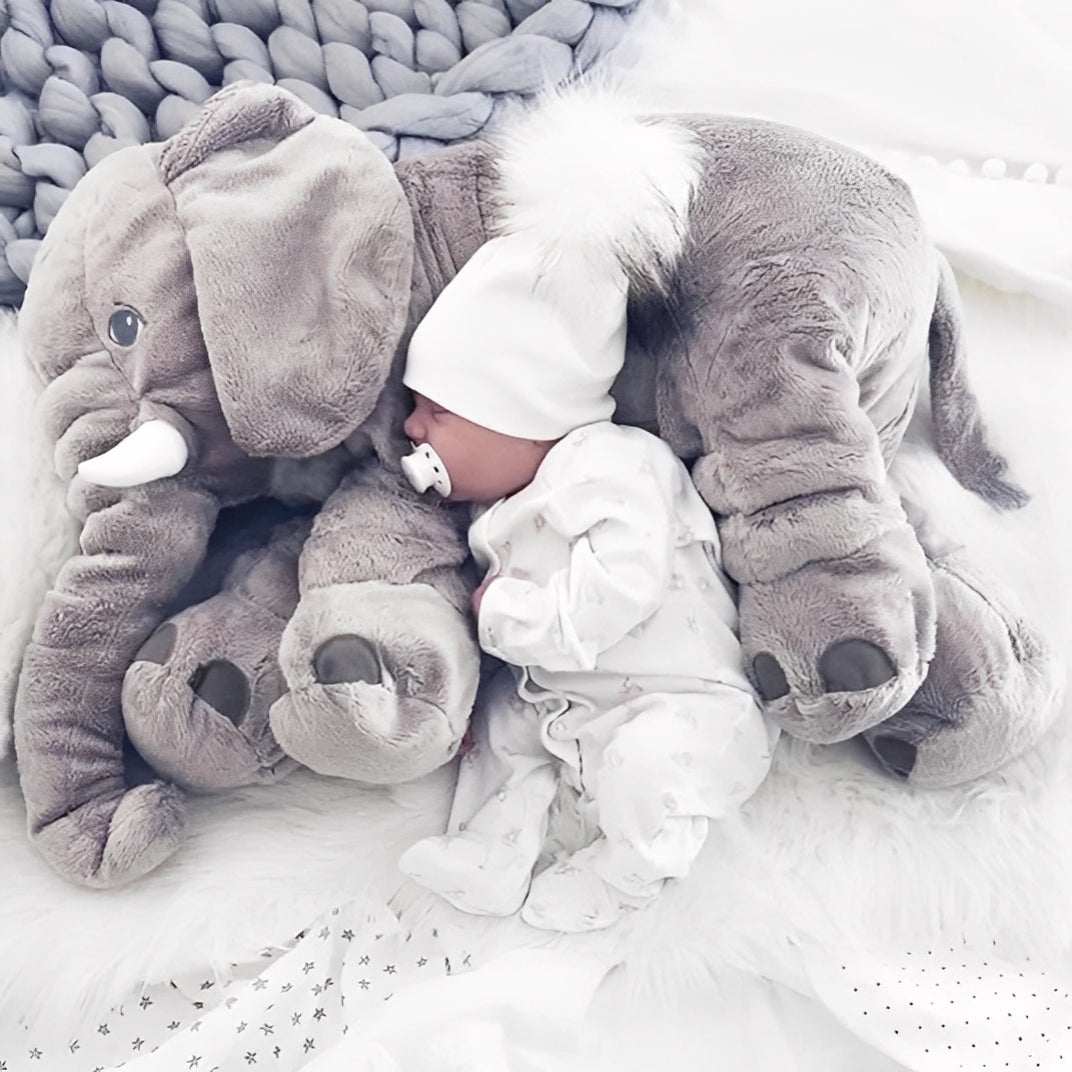 Elephant Plush Support Pillow for Play and Lounging