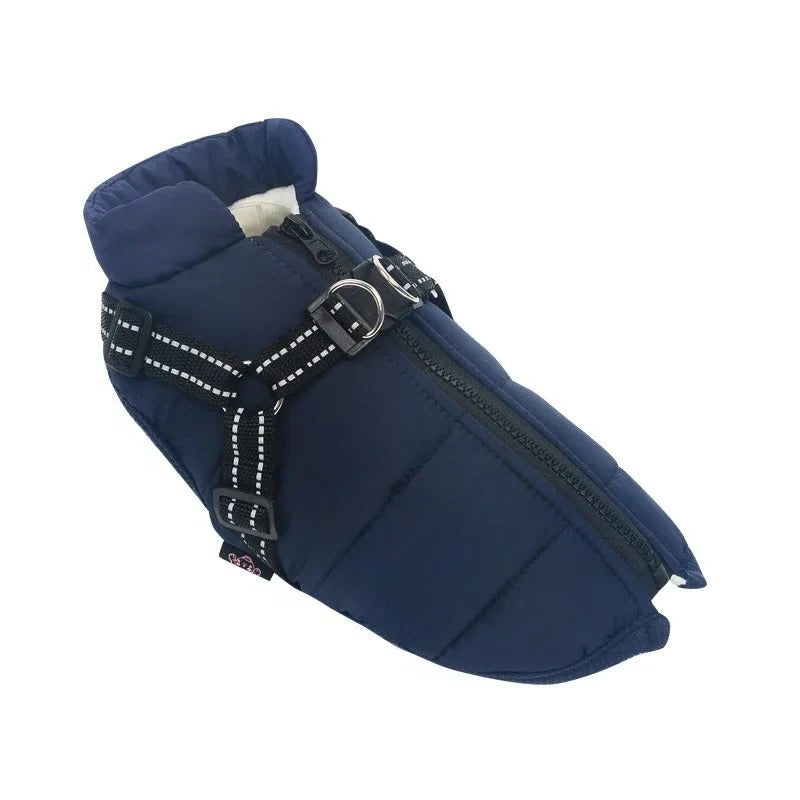 Waterproof Winter Dog Coat with Integrated Harness for Outdoor Use
