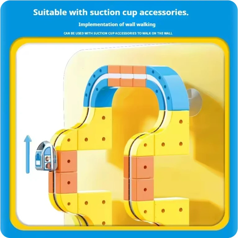 Kids Magnetic Track Building Set with Electric Train for STEM Learning