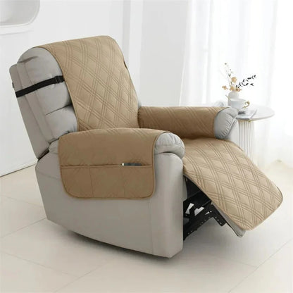 Pet Friendly Quilted Recliner Cover, Water Resistant Armchair Slipcover