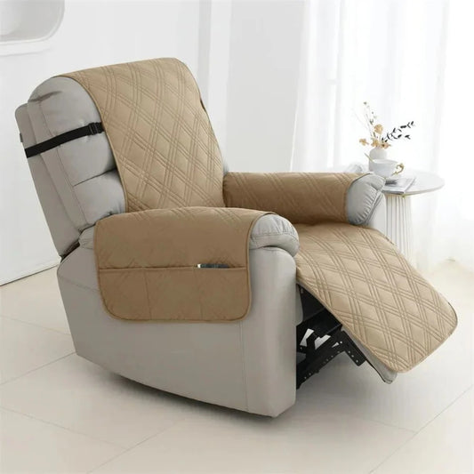 Pet Friendly Quilted Recliner Cover, Water Resistant Armchair Slipcover