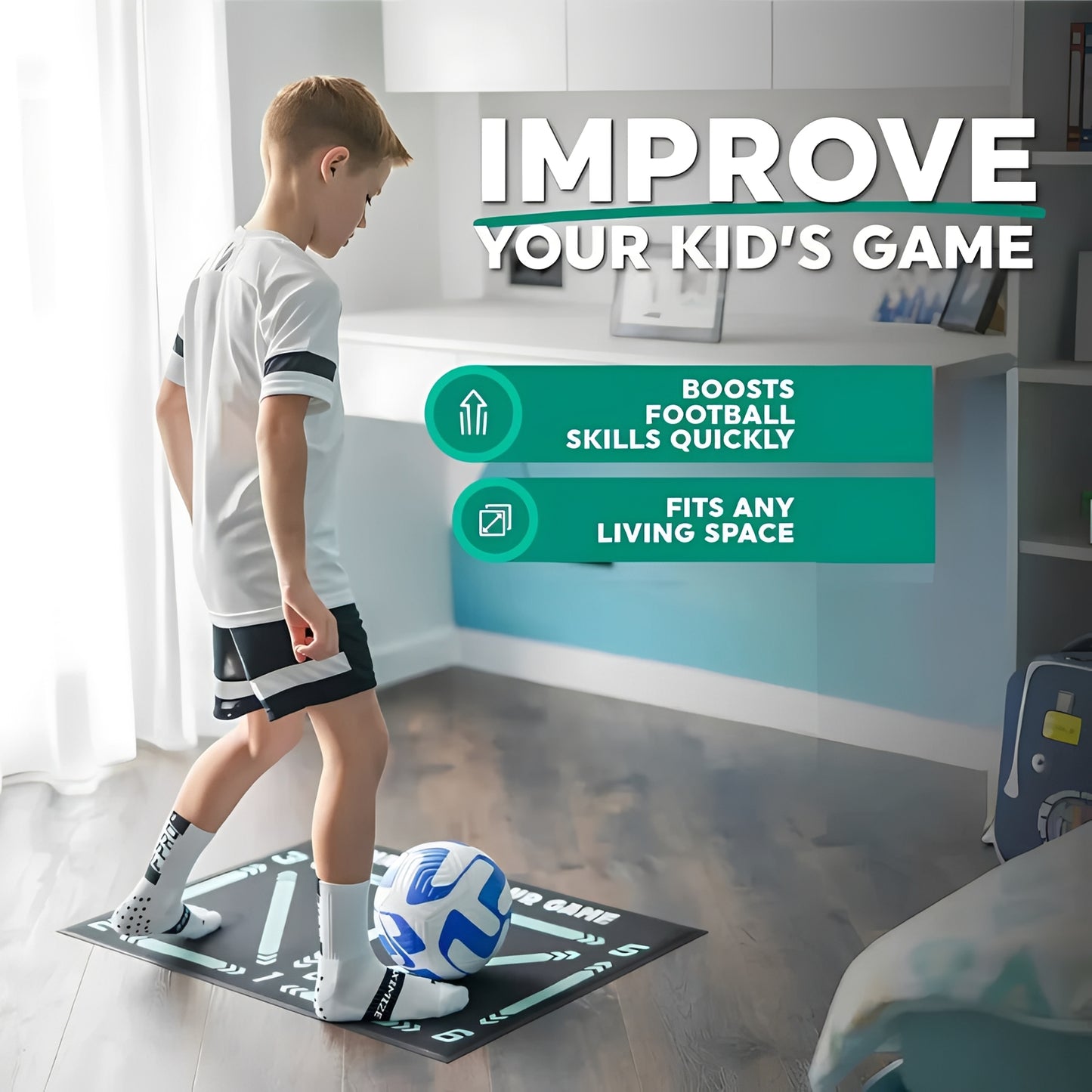 Football Training Mat with Guided Video Workout Program