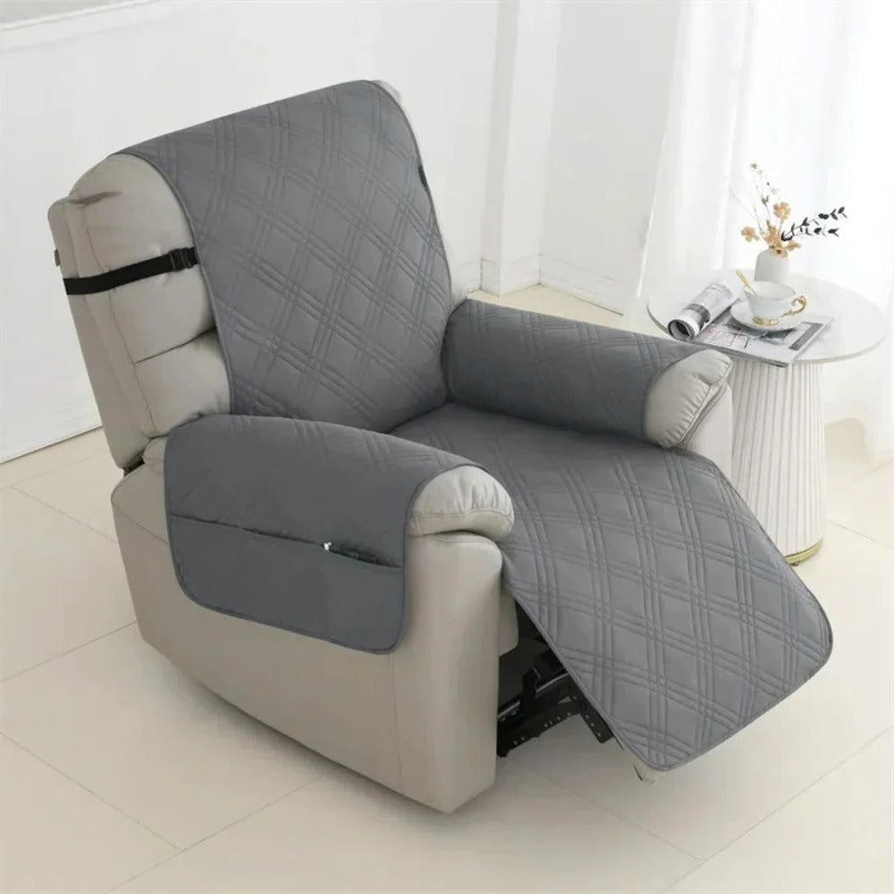 Pet Friendly Quilted Recliner Cover, Water Resistant Armchair Slipcover