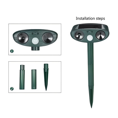 Solar-Powered Ultrasonic Pest Device, Set of 4