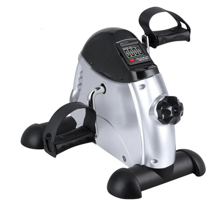 Portable Under Desk Exercise Bike Pedal Trainer with Adjustable Resistance and LCD Display