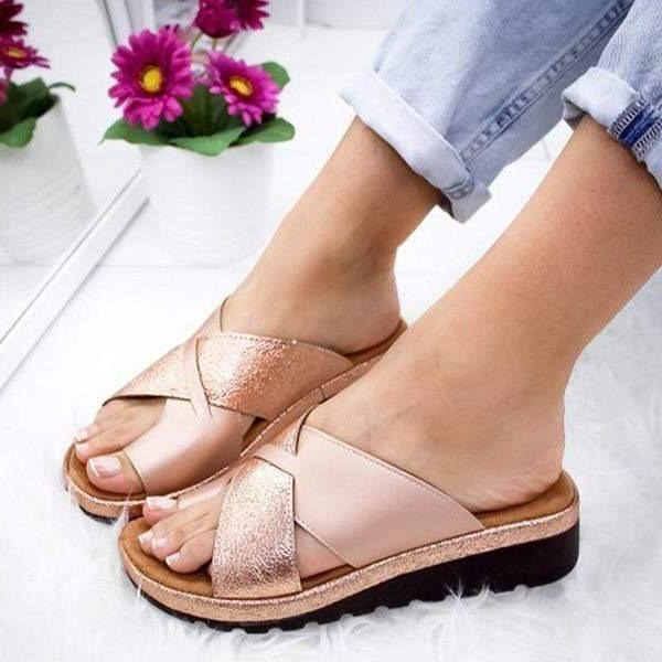 Open Toe Platform Sandals with Wide Fit for Extended Wear