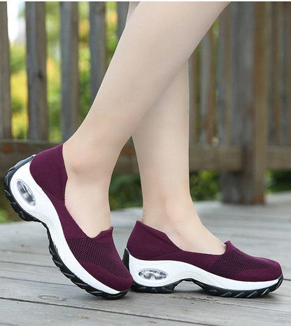 Ladies Breathable Mesh Sneakers with Orthopedic Arch Support and Air Sole